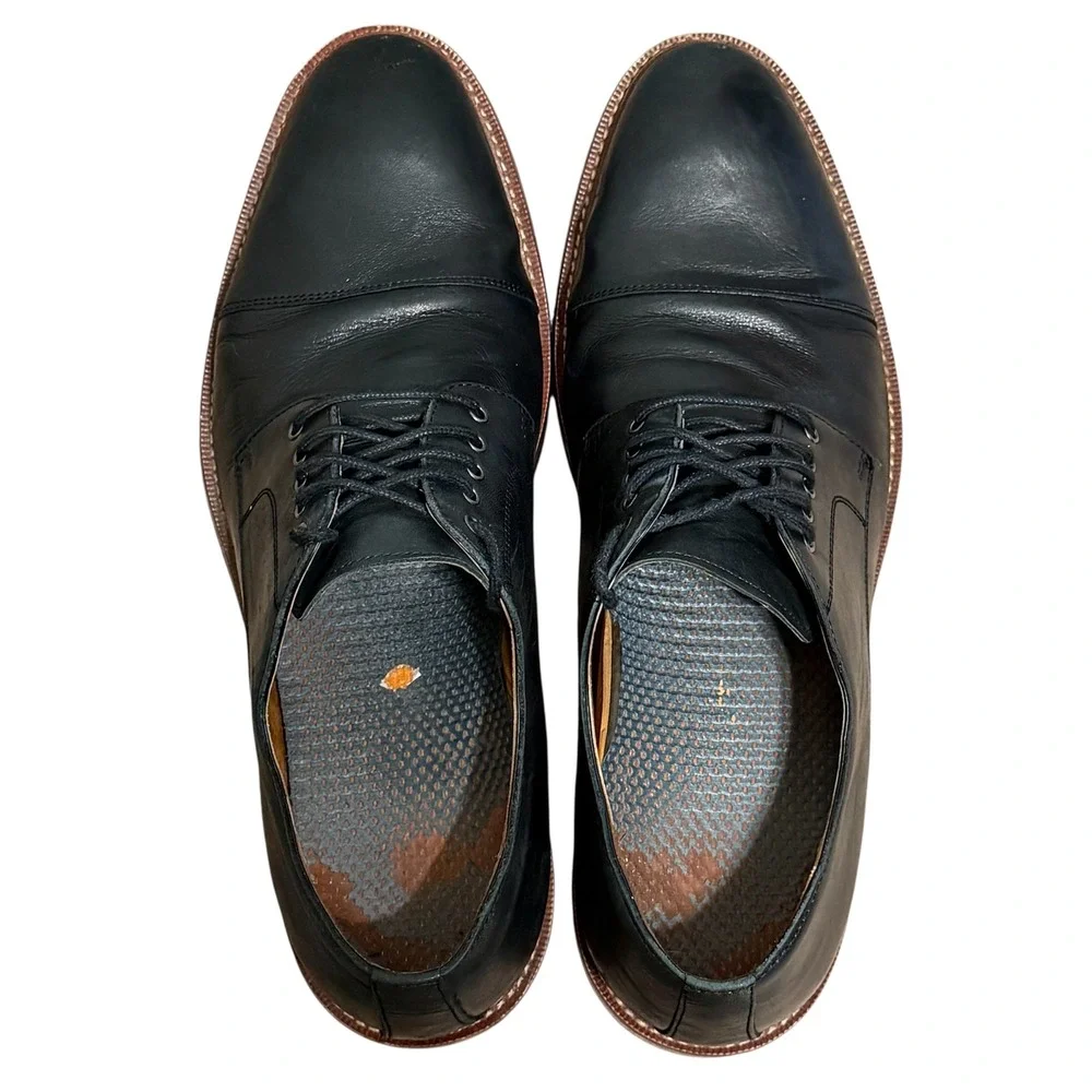 Blake McKay Mens Black Leather Clark T9 Derby Shoes‎ Size 10 Dress Shoes Classic